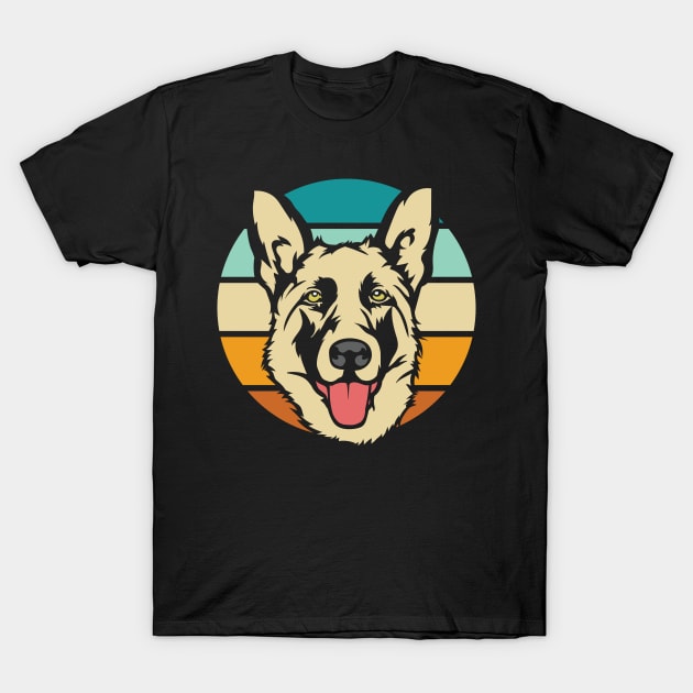 German Shepherd Retro Style Design T-Shirt by Cup of Tee